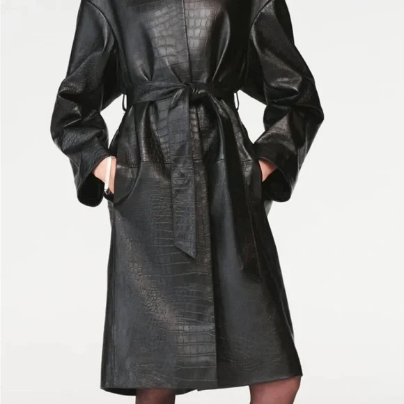 ZARA × STEVEN MEISEL レザー トレンチコート ブラック zara x steven meisel | Jackets & Coats | Zara X Steven